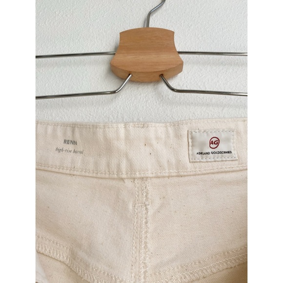 AG Renn High Rise Crop Barrel Leg Jeans // Ecru Dunes - Picture 12 of 13